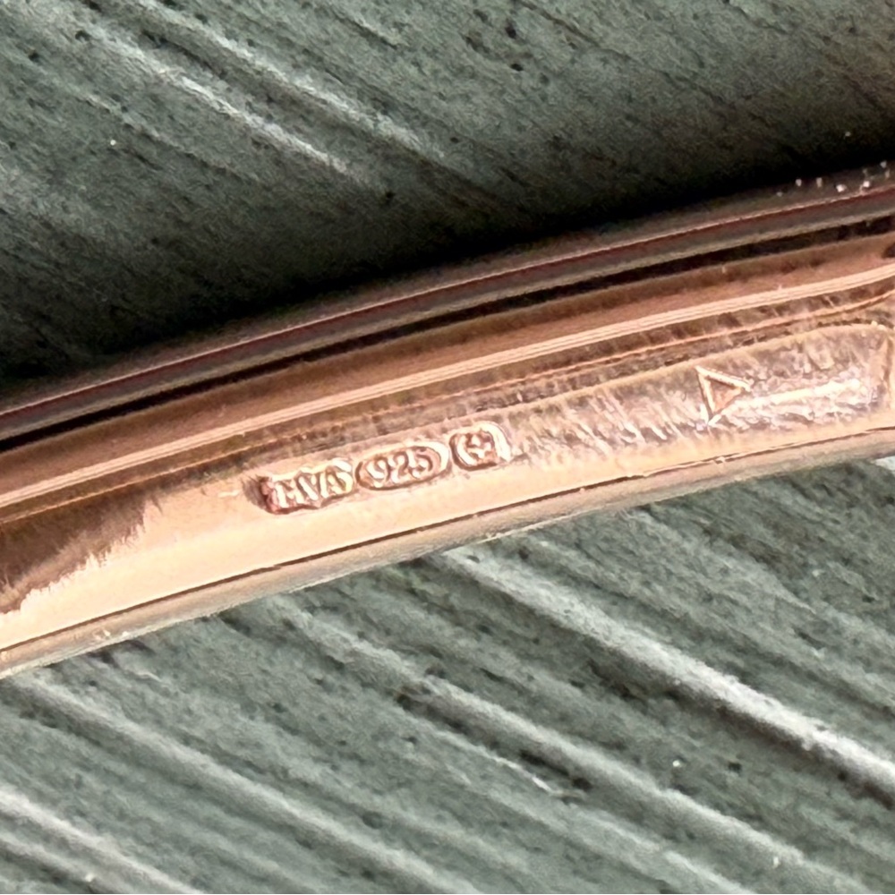 Monica Vinader Fiji Friendship Bracelet Rose Gold Metallic Pink Cord - Picture 8 of 10